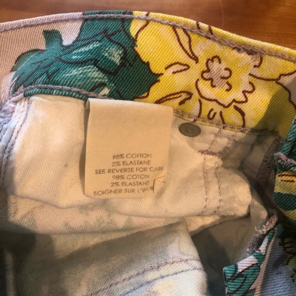 Textile by Elizabeth and James floral print jeans sz 25 - Picture 6 of 7